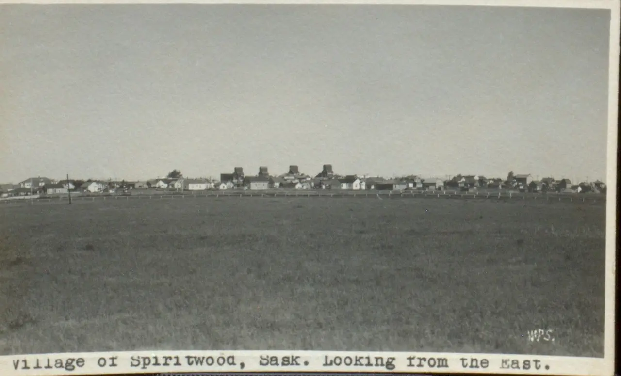 Village of Spiritwood, looking from the east, about 1930